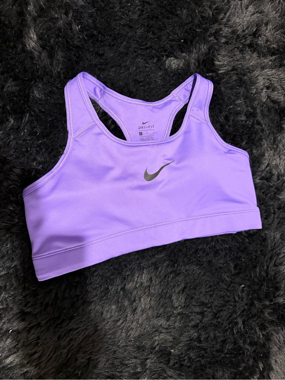 Nike Lavender Dri-FIT Racerback Sports Bra